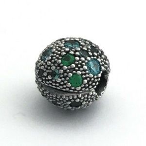 PANDORA Cosmic Stars Multi-Colored, Teal CZ Clip